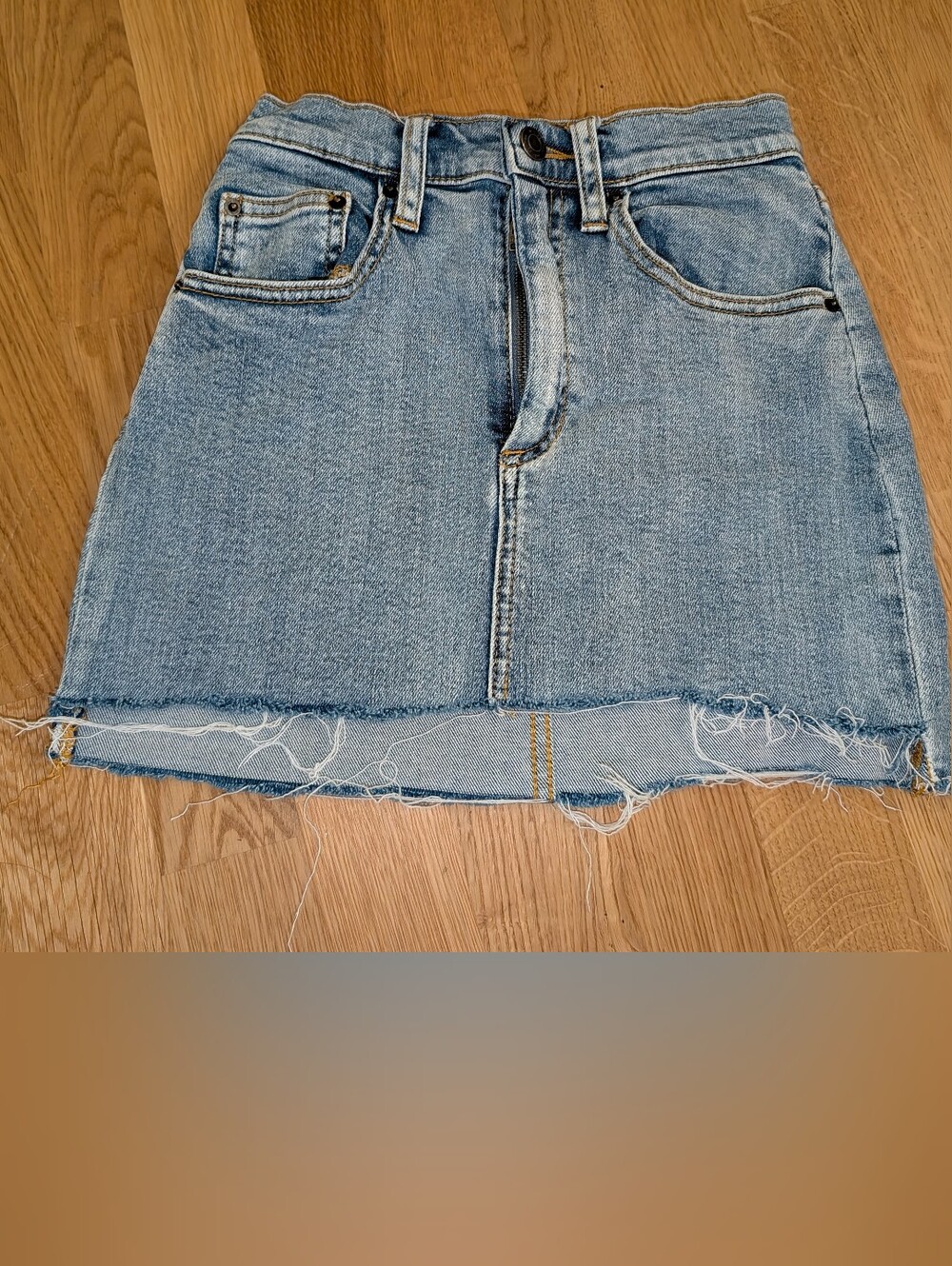 Classic Light Blue Denim Mini Skirt